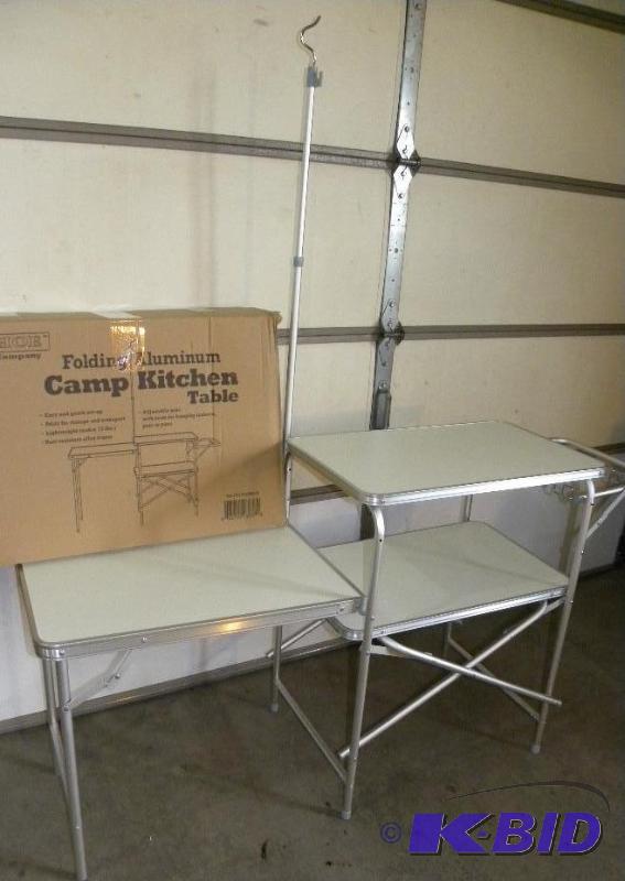 Folding Aluminum Camp Kitchen, 3 ta...