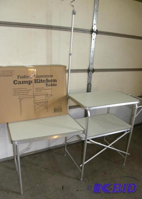 Folding Aluminum Camp Kitchen, 3 ta...