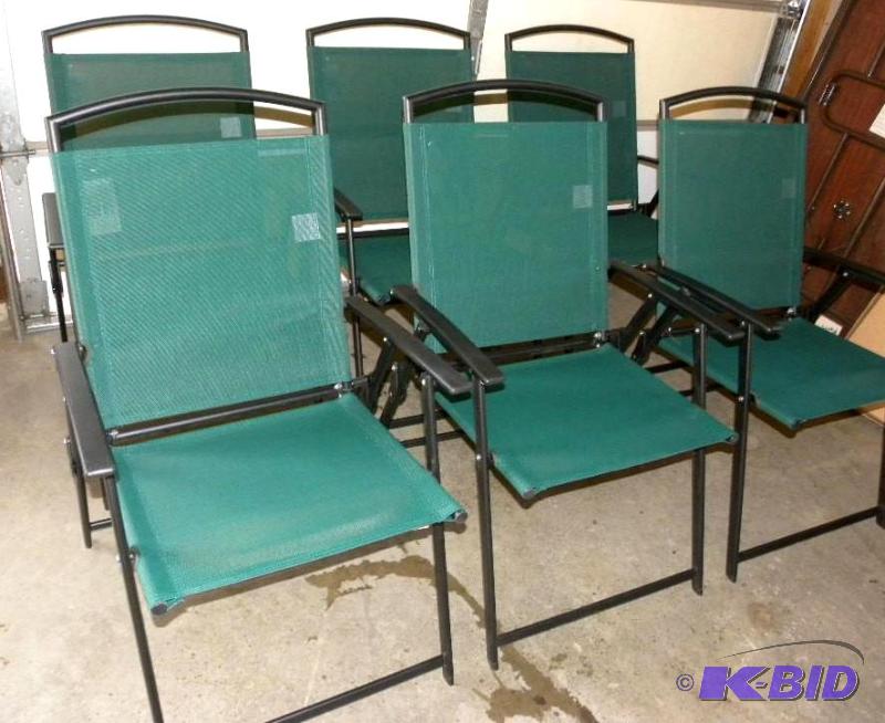 Set of 6 Wide Patio Chairs, powder ...