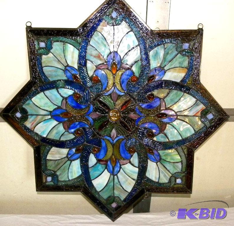 Star Stained Glass Window Panel, 27...