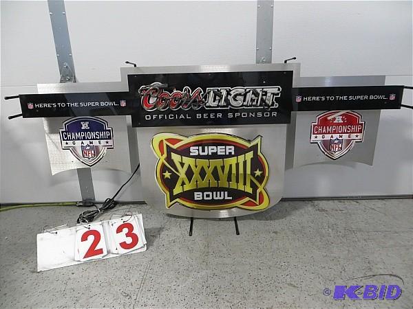 Coors Light Super Bowl XXXVIII Neon...