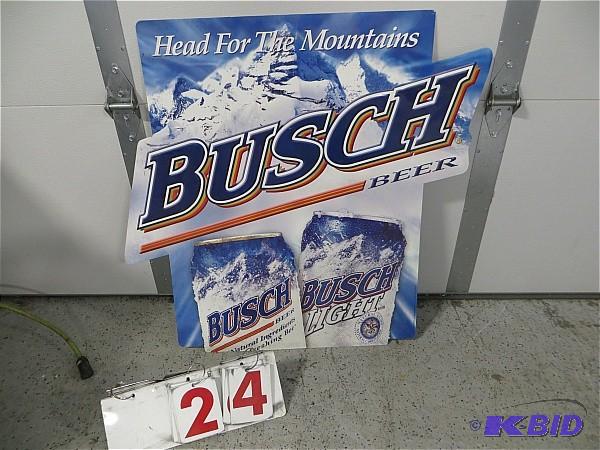 Busch Beer Metal Sign 34&quotW x 3...