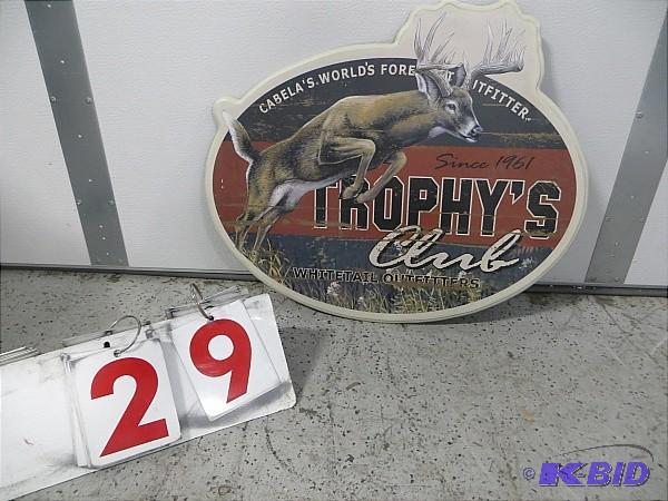 Cabelas Deer Trophy Wood Sign.&nbs...
