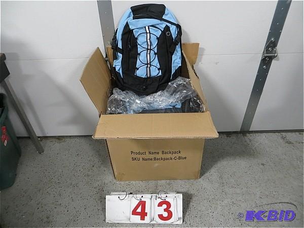 Lot of 22 New Blue and Black Backpa...