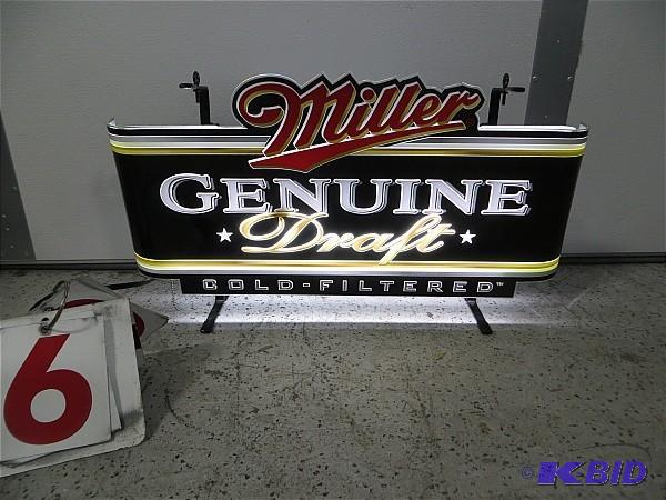 Miller Genuine Draft back- lit Neon...