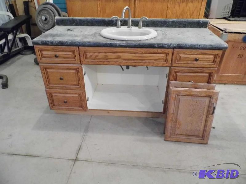 lot 3 image: Vanity, Counter and Sink