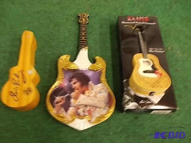 lot 27 image: Porcelain Collector Guitar With Elv...