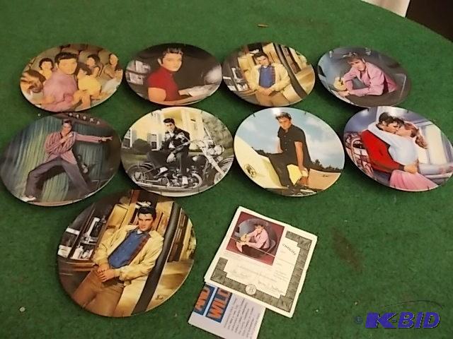 lot 3 image: Set Of 9-Elvis Collector Plates - E...