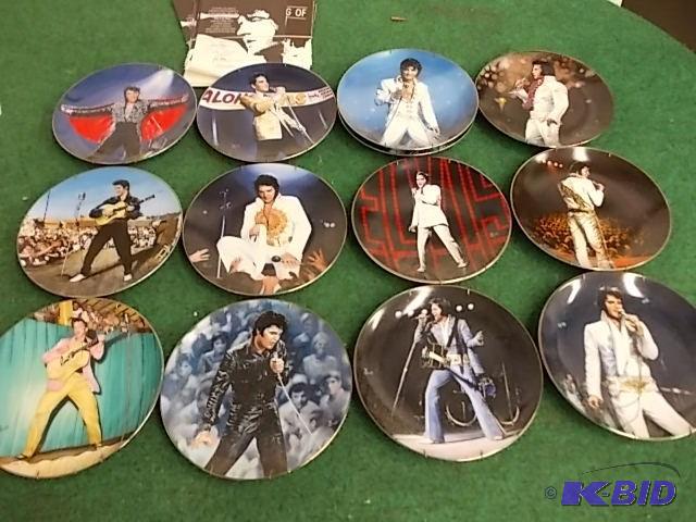 lot 6 image: Set Of 13-Elvis Collector Plates - ...
