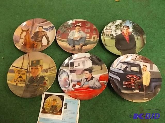 lot 7 image: Set Of 6-Elvis Collector Plates - I...