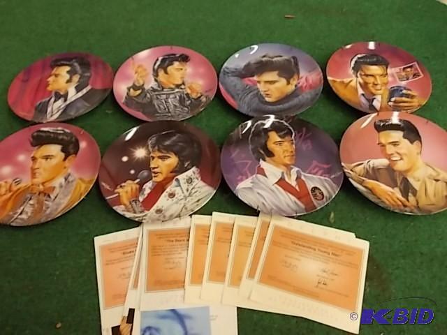 lot 8 image: Set Of 8- Elvis Collector Plates - ...