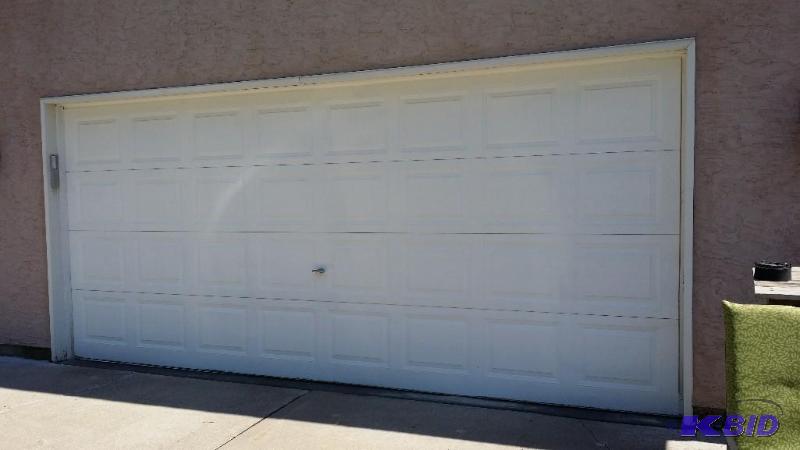 White 4 panel garage door