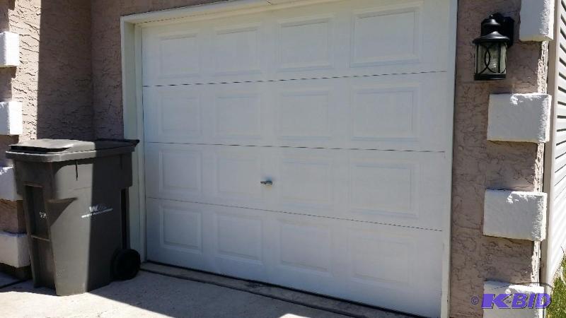 White 4 panel garage door