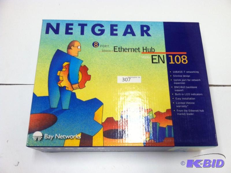 EN108 Netgear 8 Port Ethernet Hub. ...