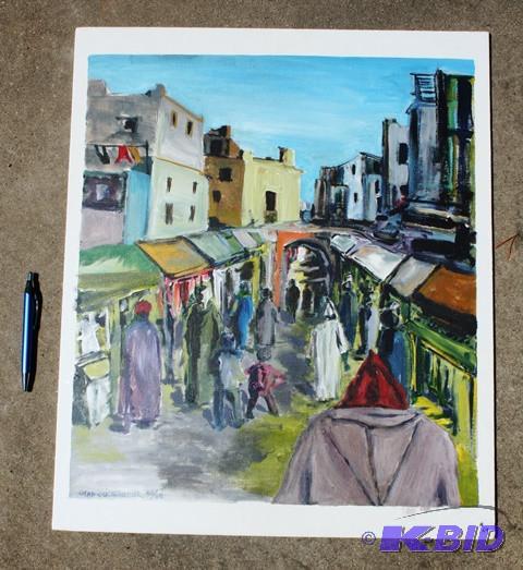 Original Acrylic Moroccan scene. Si...