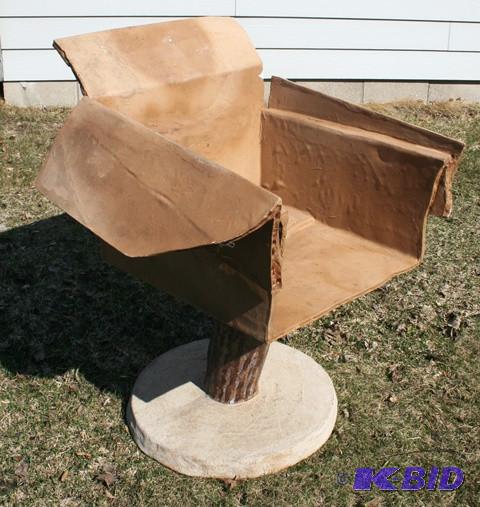 Unique cardboard like chair. Fiber ...