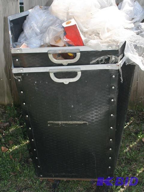 Garbage bins for woodworking shop. ...