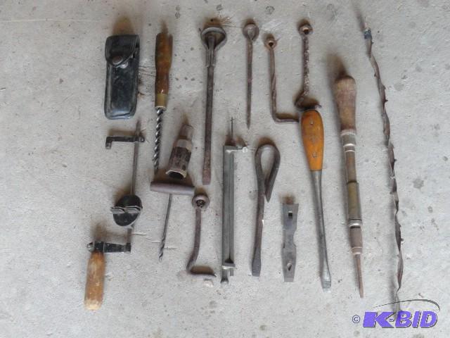 Early tools with saw sharpener, Fro...