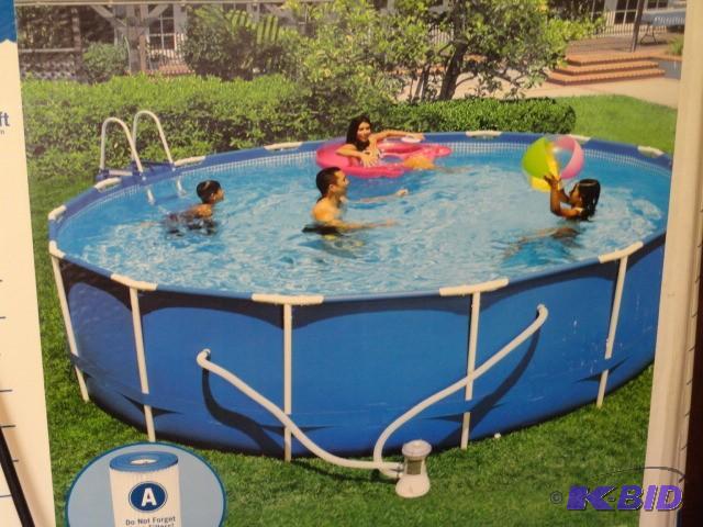 Metal frame pool, 15x 4, used onc...