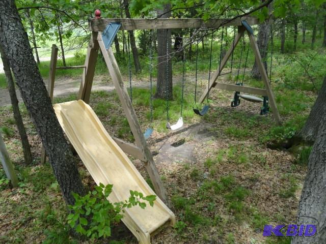 Children swing set with slide and R...
