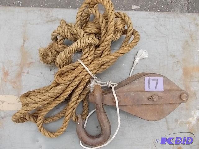 Block &amp Tackle With Support Rop...