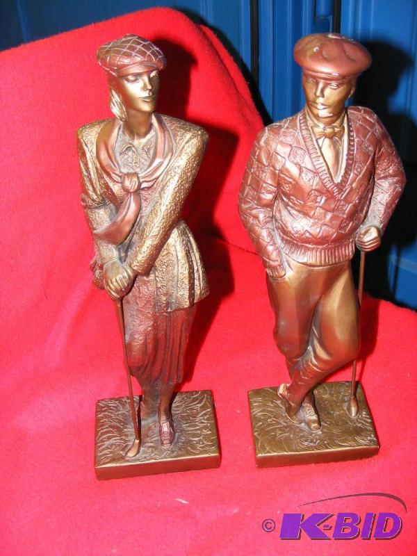 lot 208 image: Golf StatuesFigurines the man stat...
