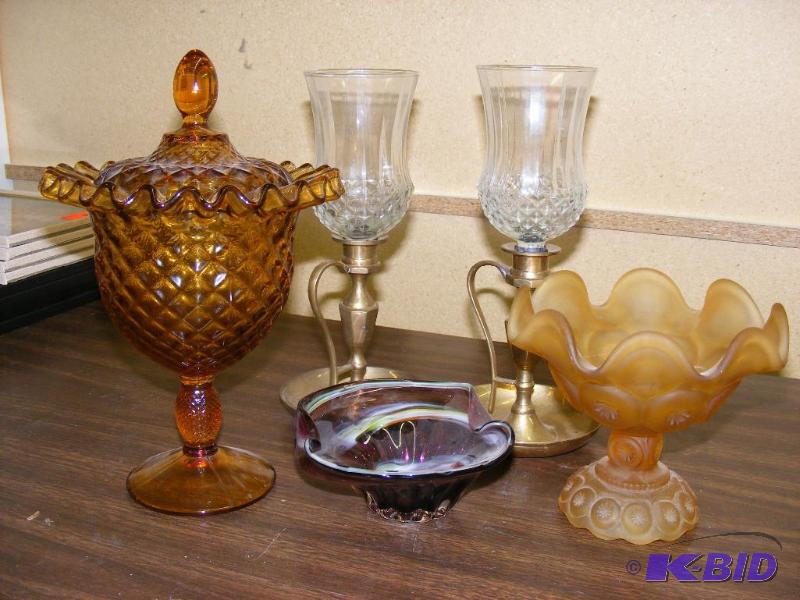lot 245 image: Candle Holders and Candy Dishes...