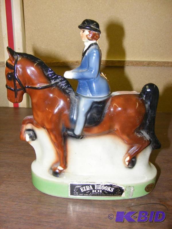 lot 262 image: Horse and Rider Decantor Ezra Brook...
