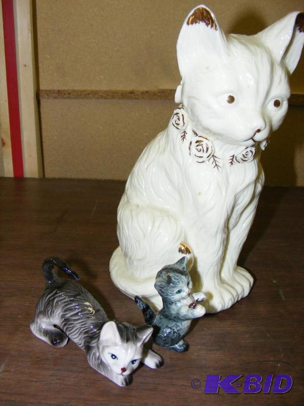 lot 265 image: Ceramic Cat Figures...