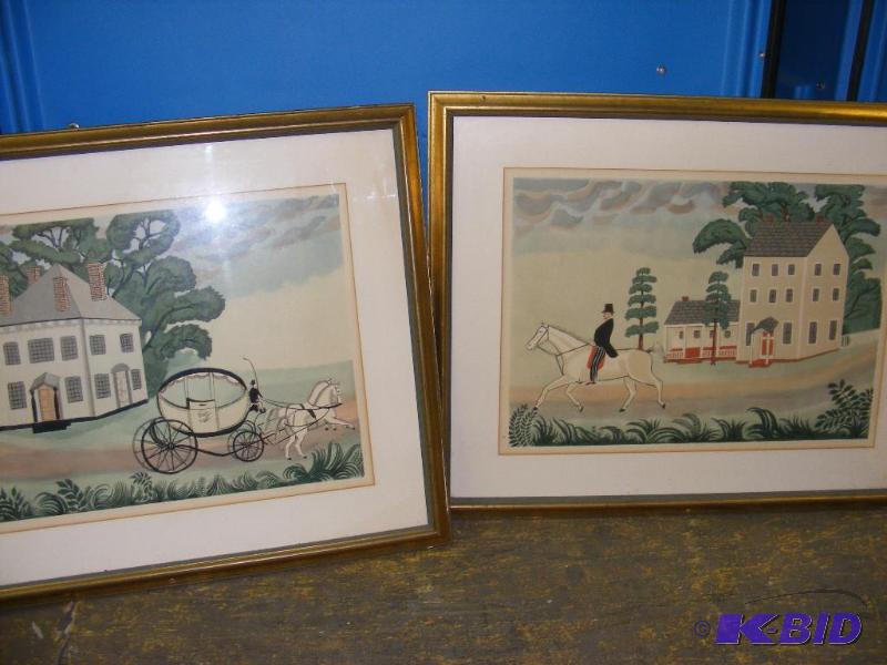 lot 286 image: Pair of Pictures, Green Scheme Over...