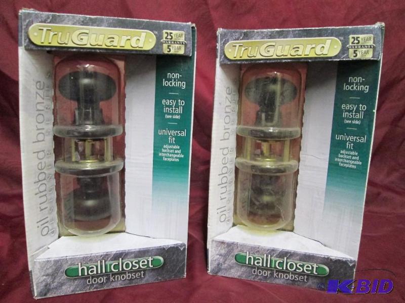 lot 141 image: Pair of new TruGuard hallcloset ha...