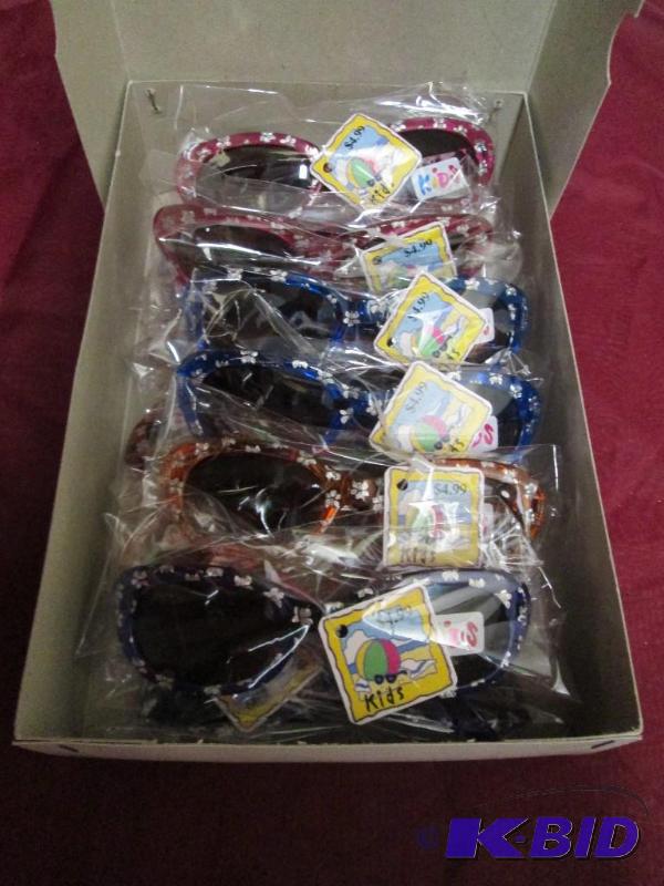 lot 179 image: 12 pair of childrens sunglasses -ne...