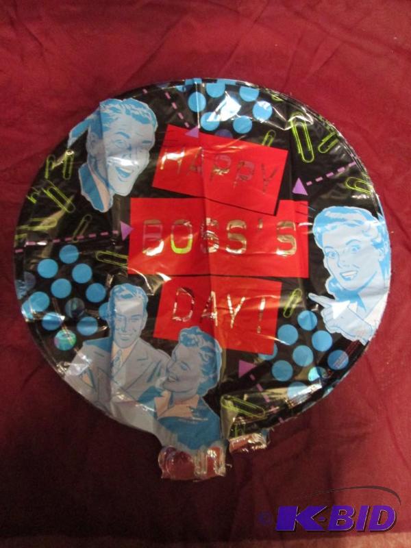 lot 200 image: Lot of 15 mylar balloons. Happy Bo...