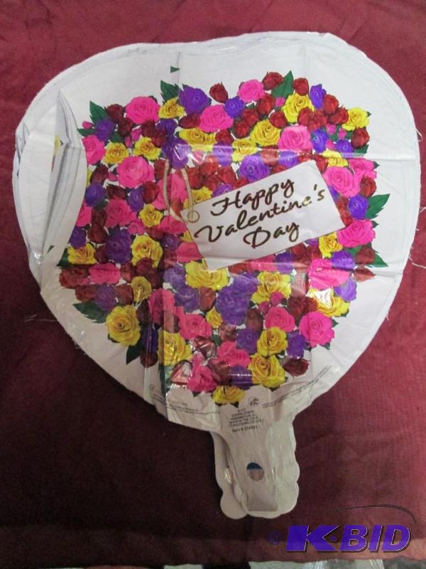 lot 201 image: Lot of 50 mylar balloons. Happy Va...