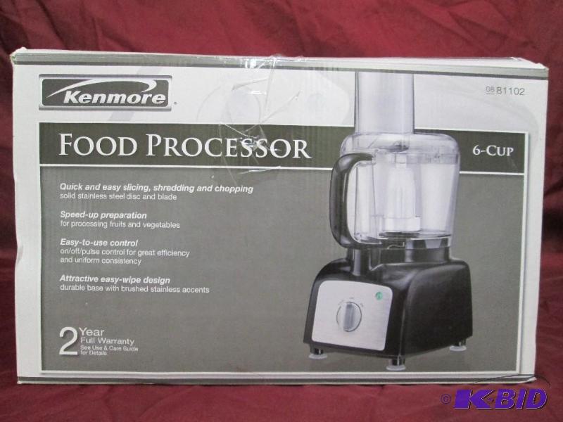 lot 233 image: Kenmore 6-cup food processor. New i...
