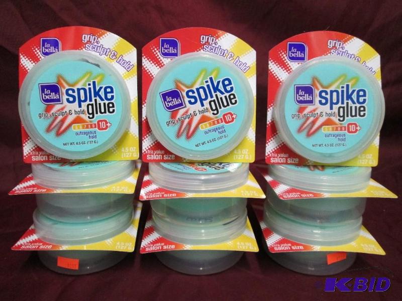 lot 282 image: Lot of 9 tubs of Spike Glue extra h...