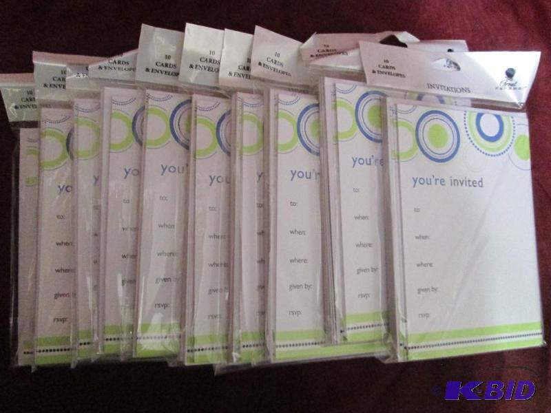 lot 314 image: Lot of 10 packages of generic invit...