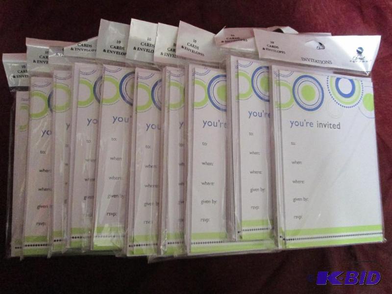 lot 316 image: Lot of 10 packages of generic invit...