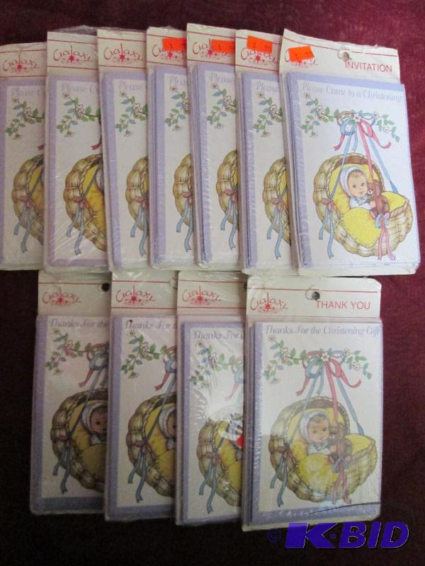 lot 333 image: Lot of 11 packages of Christening c...