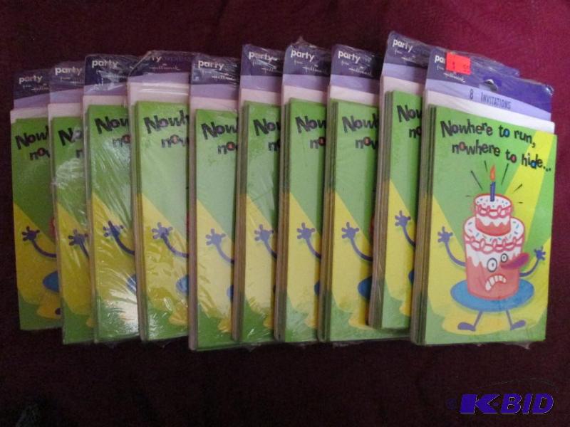 lot 342 image: Lot of 10 birthday party invitation...