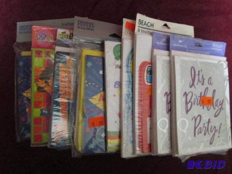 lot 344 image: Lot of 10 assorted birthday party i...
