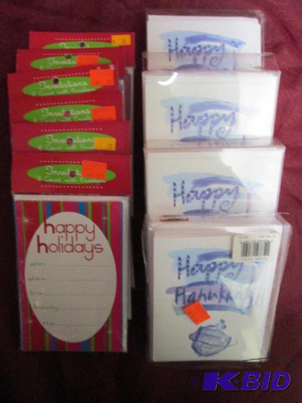 lot 351 image: Lot of 6 holiday invitations. 8 car...