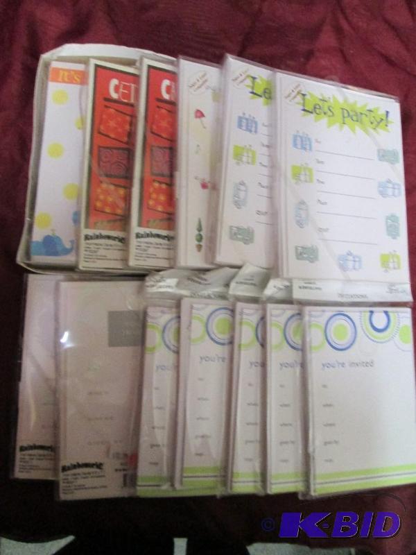 lot 358 image: Lot of 12 generic party invitations...