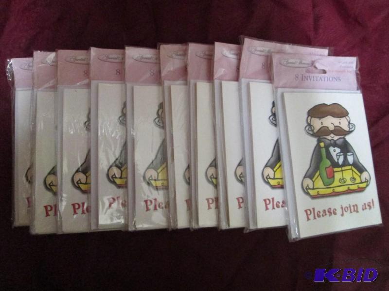 lot 373 image: Lot of 10 packages of generic invit...