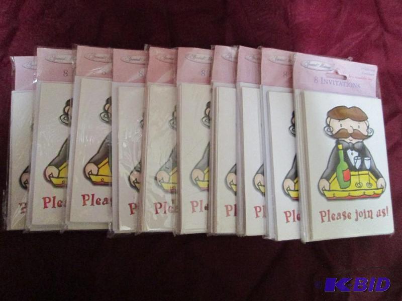 lot 377 image: Lot of 10 packages of generic invit...