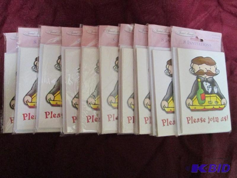 lot 378 image: Lot of 10 packages of generic invit...