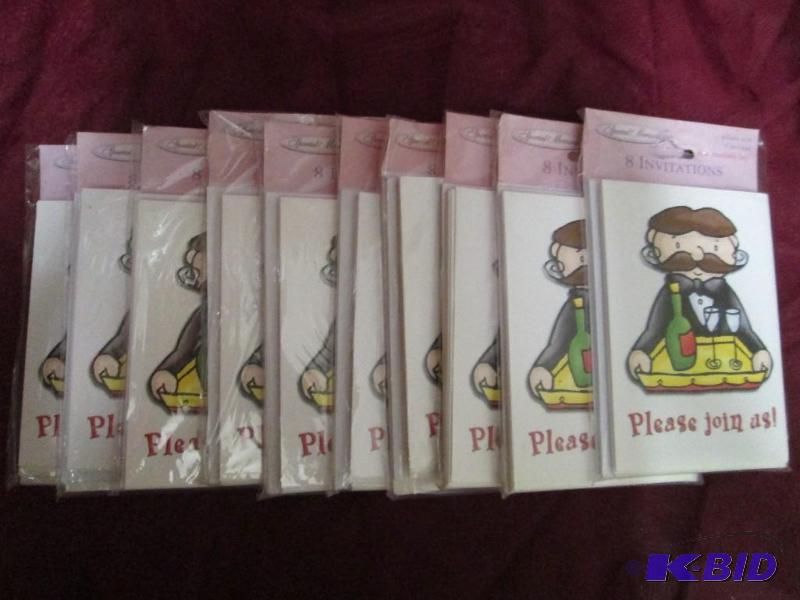 lot 383 image: Lot of 10 packages of generic invit...