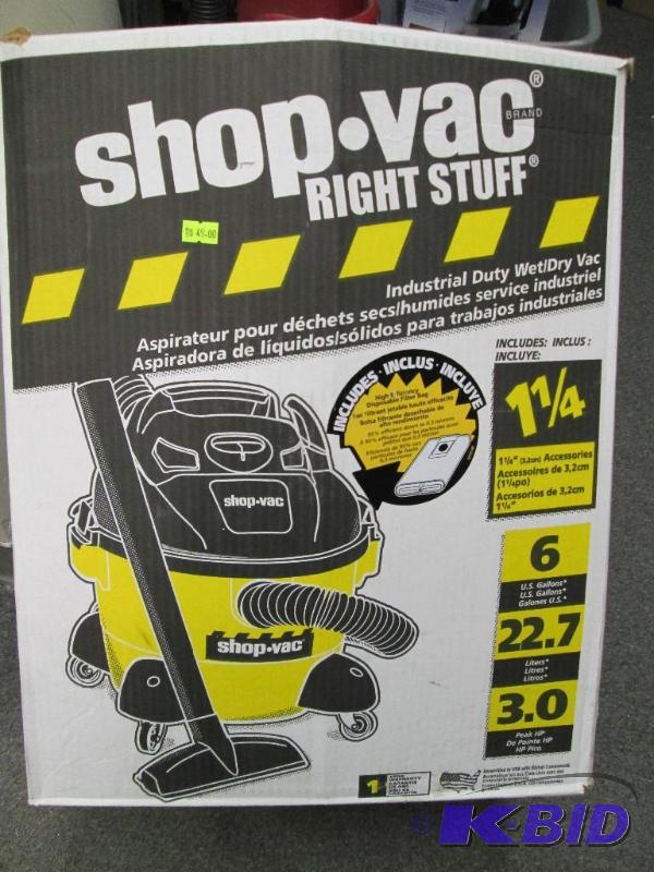 lot 83 image: 6 gallon Shop-Vac with 1  inch acce...