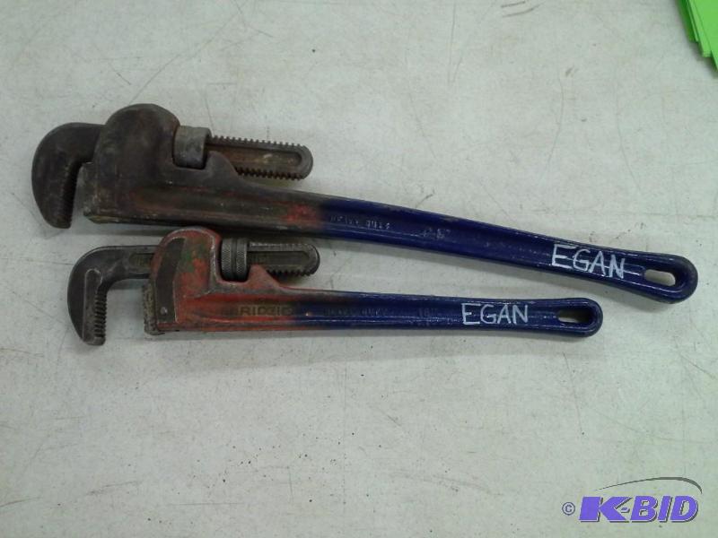 2 Rigid Pipe Wrenches