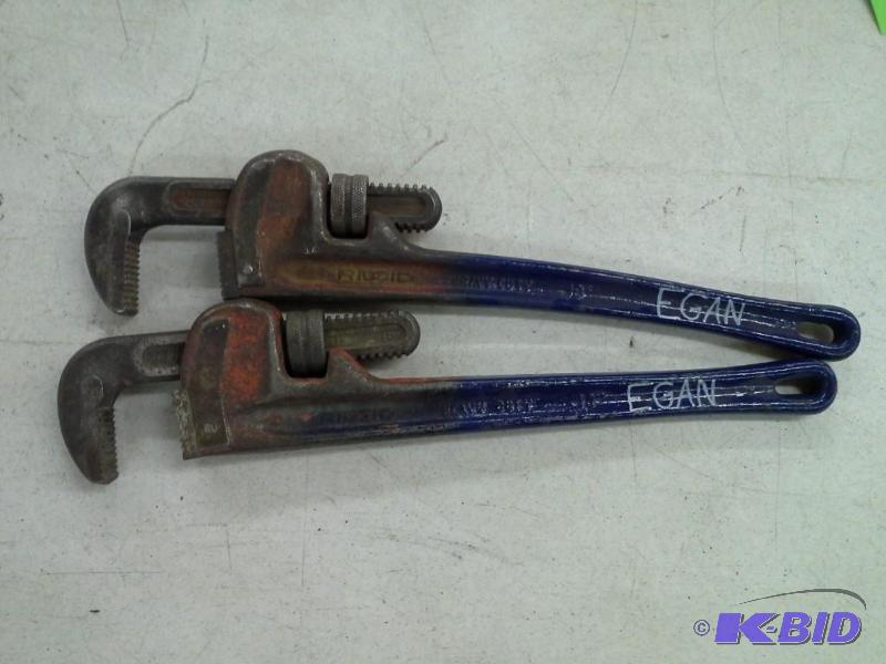 2 Rigid Pipe Wrenches